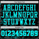 Custom Black-Blue Graffiti Wing Boho Style Round Neck Sublimation Basketball Uniform Jersey