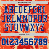 Custom Cream Royal Orange White-Yellow Feather Boho Style Round Neck Sublimation Basketball Uniform Jersey