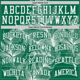 Custom Kelly Green-White Feather Wing Boho Style Round Neck Sublimation Basketball Uniform Jersey