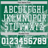 Custom Kelly Green-White Feather Wing Boho Style Round Neck Sublimation Basketball Uniform Jersey