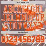 Custom Gray Orange-White Feather Wing Boho Style Round Neck Sublimation Basketball Uniform Jersey