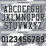 Custom White Black-Gray Feather Wing Boho Style Round Neck Sublimation Basketball Uniform Jersey