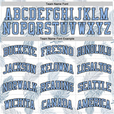 Custom White Light Blue-Black Feather Boho Style Round Neck Sublimation Basketball Uniform Jersey