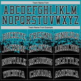 Custom Teal Black-White Shattered Geometric Side Panel Stripe Round Neck Sublimation Basketball Set Jersey
