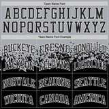 Custom Gray Black-White Shattered Geometric Side Panel Stripe Round Neck Sublimation Basketball Set Jersey