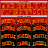 Custom Red Black-Gold Shattered Geometric Side Panel Stripe Round Neck Sublimation Basketball Set Jersey