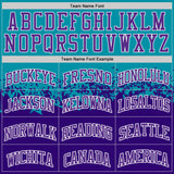 Custom Teal Purple-White Shattered Geometric Side Panel Stripe Round Neck Sublimation Basketball Set Jersey