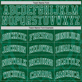 Custom Kelly Green-White Tribal Ethnic Aztec Sun Stone Side Panel Stripe Round Neck Sublimation Basketball Set Jersey