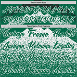 Custom Kelly Green White-Black Mountain Peak Shards Side Panel Stripe Round Neck Sublimation Basketball Set Jersey