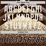 Custom Brown Cream-White Mountain Peak Shards Side Panel Stripe Round Neck Sublimation Basketball Set Jersey