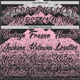Custom Black Light Pink-White Mountain Peak Shards Side Panel Stripe Round Neck Sublimation Basketball Set Jersey