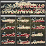 Custom Black Vintage USA Flag Olive-Cream Mountain Peak Shards Side Panel Stripe Round Neck Sublimation Basketball Set Jersey