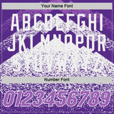 Custom Purple Medium Purple-White Mountain Peak Shards Side Panel Stripe Round Neck Sublimation Basketball Set Jersey