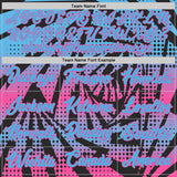 Custom Sky Blue Black-Pink Lightning Gradient Dot Side Panel Stripe Round Neck Sublimation Basketball Set Jersey