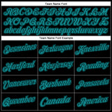 Custom Stitched Black Teal Sports Pullover Sweatshirt Hoodie