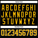Custom Black Gold-White Hockey Jersey