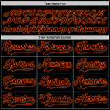 Custom Black Orange Hockey Jersey