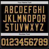 Custom Black Old Gold Pinstripe Old Gold Authentic Basketball Jersey