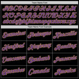 Custom Black Purple-Old Gold Authentic Throwback Basketball Jersey