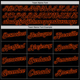 Custom Black Orange Authentic Throwback Basketball Jersey