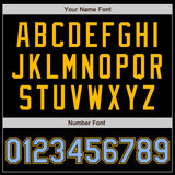 Custom Black Light Blue-Gold Authentic Baseball Jersey