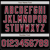 Custom Black Crimson-White Authentic Baseball Jersey