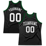 Custom Black White Authentic Throwback Basketball Jersey