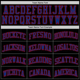 Custom Black Royal-Red Authentic Throwback Basketball Jersey