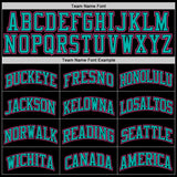 Custom Black Pink Aqua-White Authentic Throwback Basketball Jersey