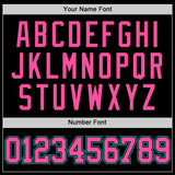 Custom Black Pink Aqua-White Authentic Throwback Basketball Jersey