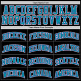 Custom Black Teal Purple-White Authentic Throwback Basketball Jersey