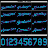 Custom Black Teal-Purple Authentic Basketball Jersey