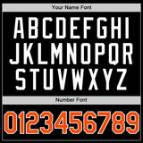 Custom Black Orange-White Authentic Basketball Jersey