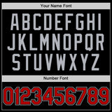 Custom Black Red-Gray Authentic Basketball Jersey