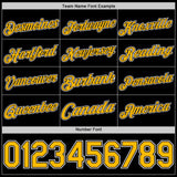 Custom Black Gold-White Authentic Basketball Jersey