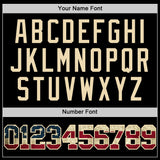 Custom Black Vintage USA Flag-Cream Authentic Basketball Jersey