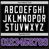 Custom Black Purple-White Authentic Basketball Jersey