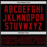 Custom Black Red Authentic Basketball Jersey