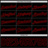 Custom Black Red Authentic Basketball Jersey