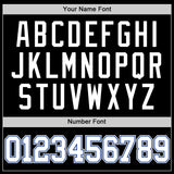 Custom Black White-Royal Authentic Basketball Jersey