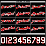 Custom Black White-Red Authentic Basketball Jersey