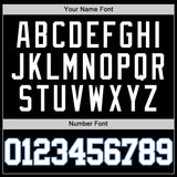 Custom Black White-Light Blue Authentic Basketball Jersey