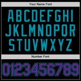 Custom Black Purple-Teal Authentic Basketball Jersey