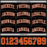 Custom Black Orange-Gray Authentic Basketball Jersey