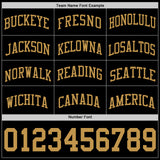 Custom Black Old Gold Authentic Basketball Jersey