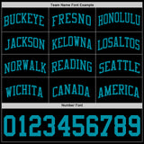 Custom Black Teal Authentic Basketball Jersey