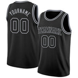 Custom Black Gray Authentic Basketball Jersey