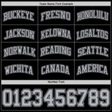 Custom Black Gray Authentic Basketball Jersey