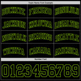 Custom Black Neon Green Authentic Basketball Jersey