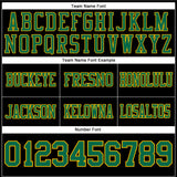 Custom Black Kelly Green-Gold Authentic Football Jersey